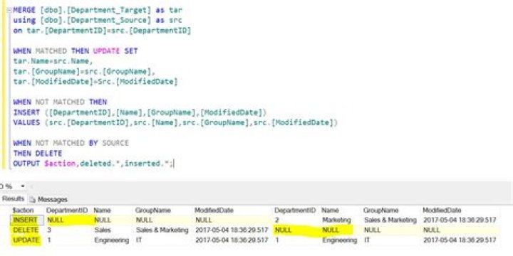 What is a MERGE statement in SQL?