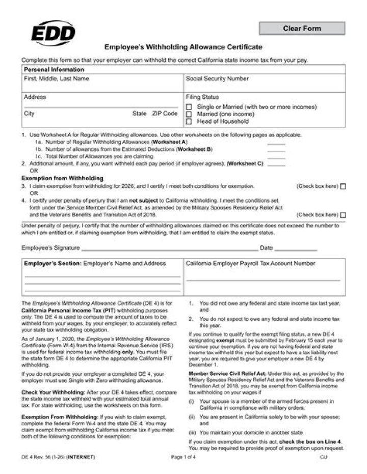 What is an Employee Withholding Allowance Certificate?