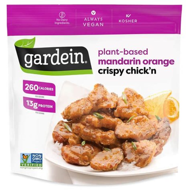 What is Gardein orange chicken made of?