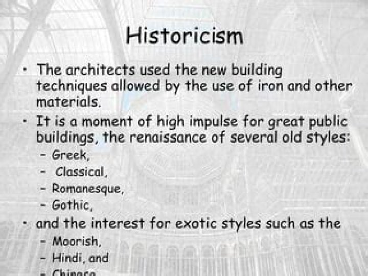 What is historicism in architecture?