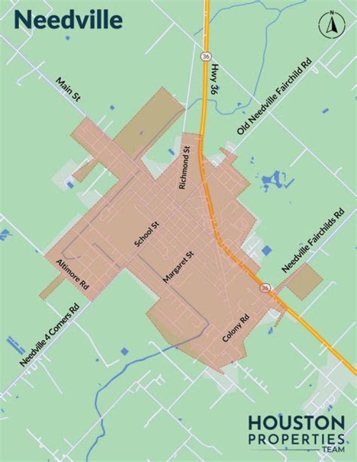 What is Needville Texas close to?