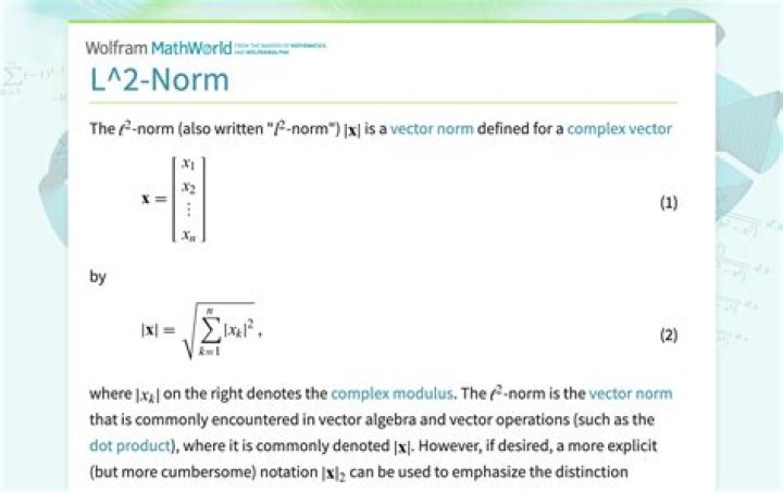 What is the 2 norm of a vector?