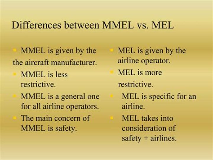 What is the difference between Mel and MMEL?