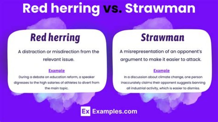 What is the difference between straw man and red herring?