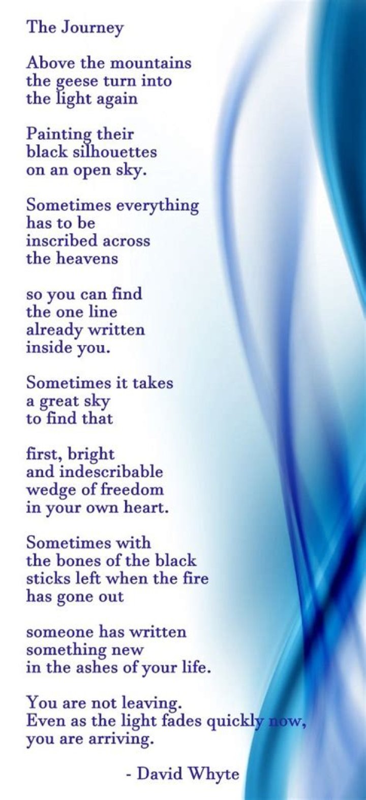 What is the journey by David Whyte about?