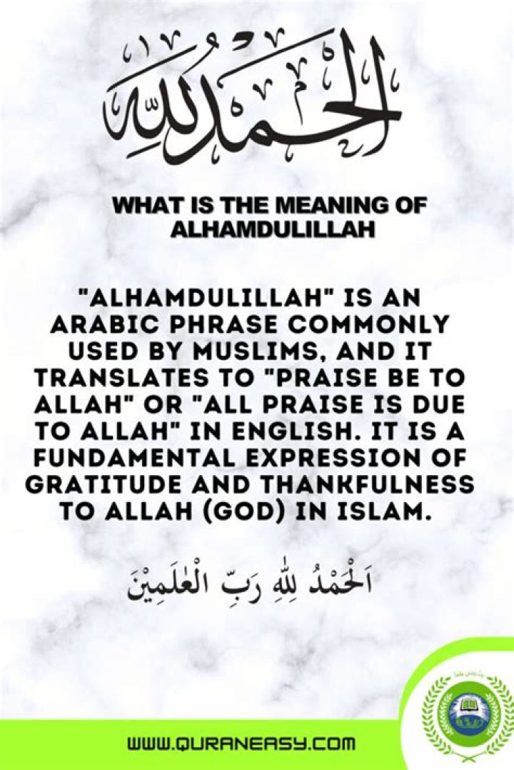What is the meaning of Alhamdulillah?