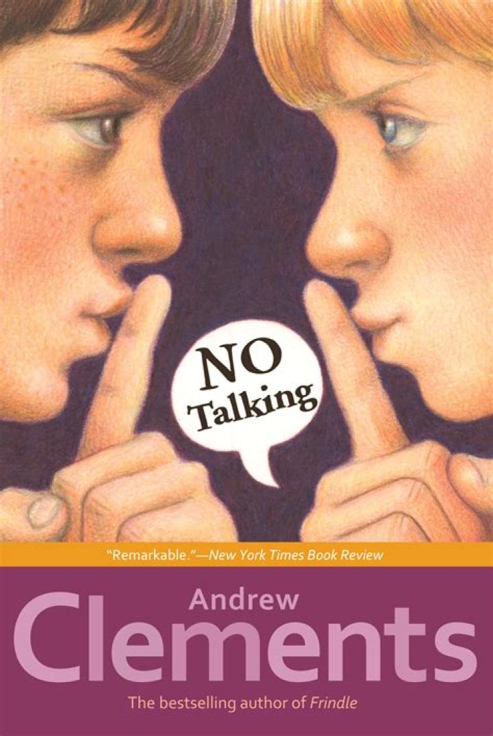 What is the problem in No Talking by Andrew Clements?