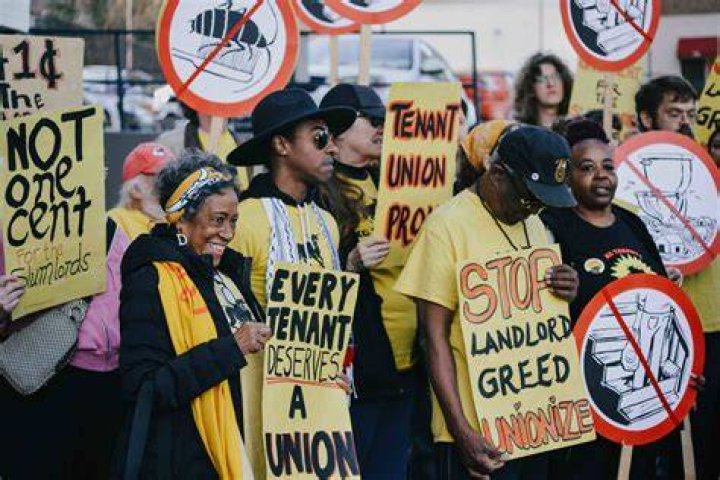 What is the rent strike movement?