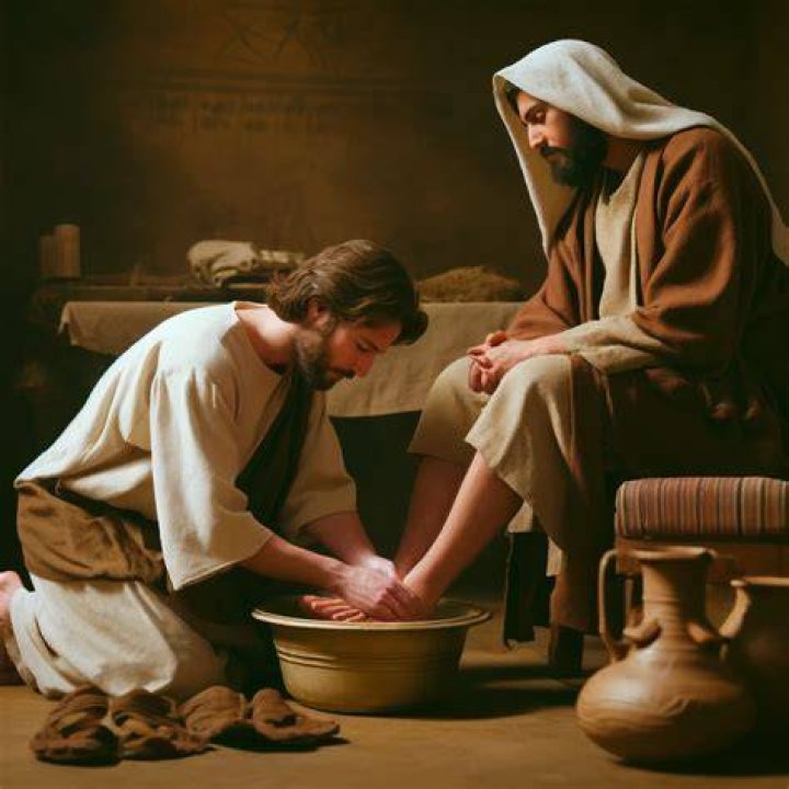 What is the significance of washing the disciples feet?