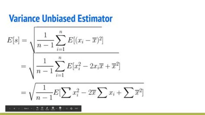 What is the unbiased estimator of variance?