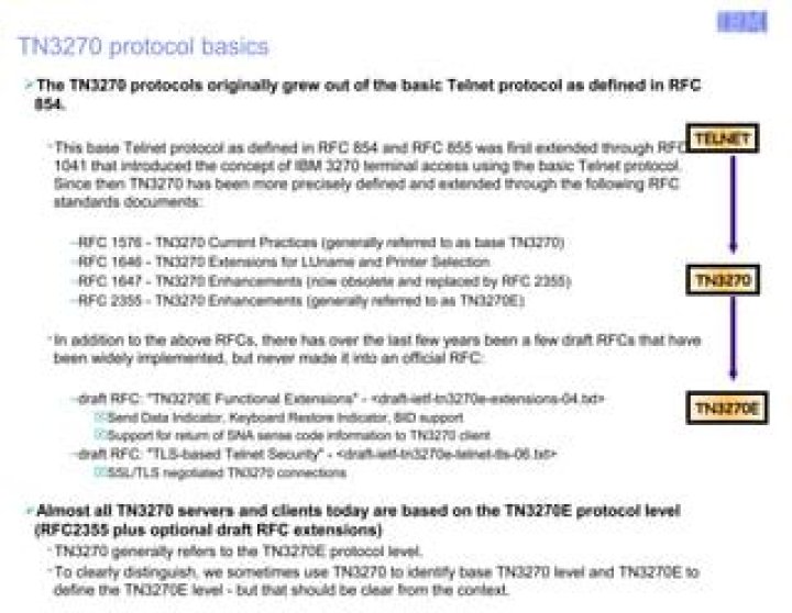 What is TN3270 protocol?
