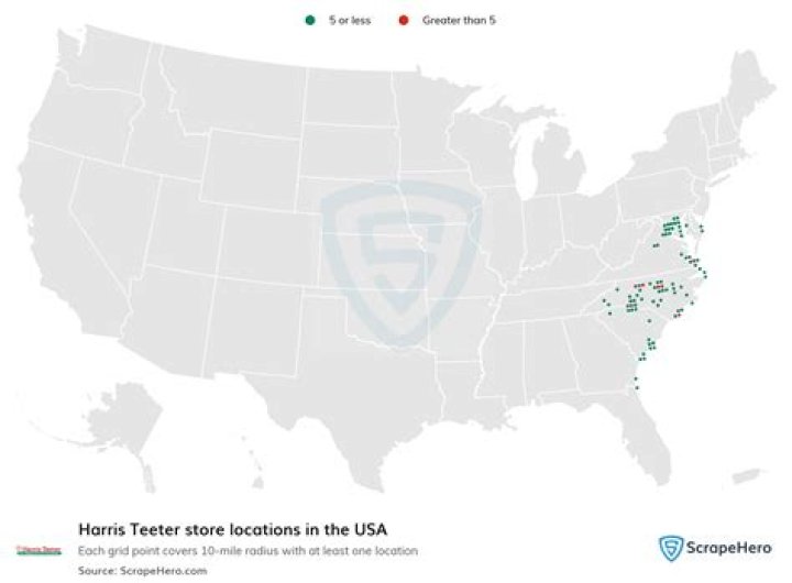 What states are Harris Teeter stores in?