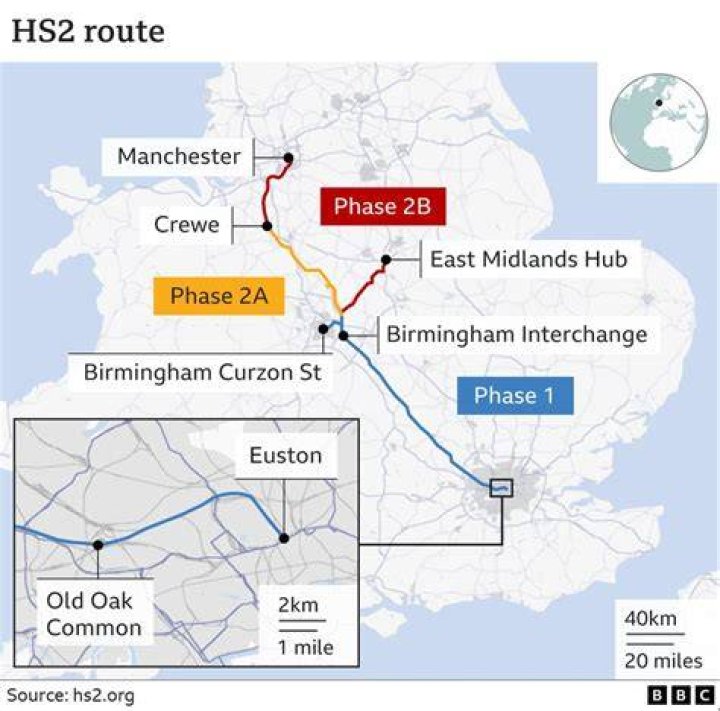 What towns will HS2 go through?