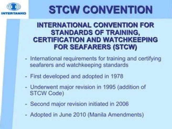 When was the new seafarers training and competence should comply with the 2010 amended STCW Convention?