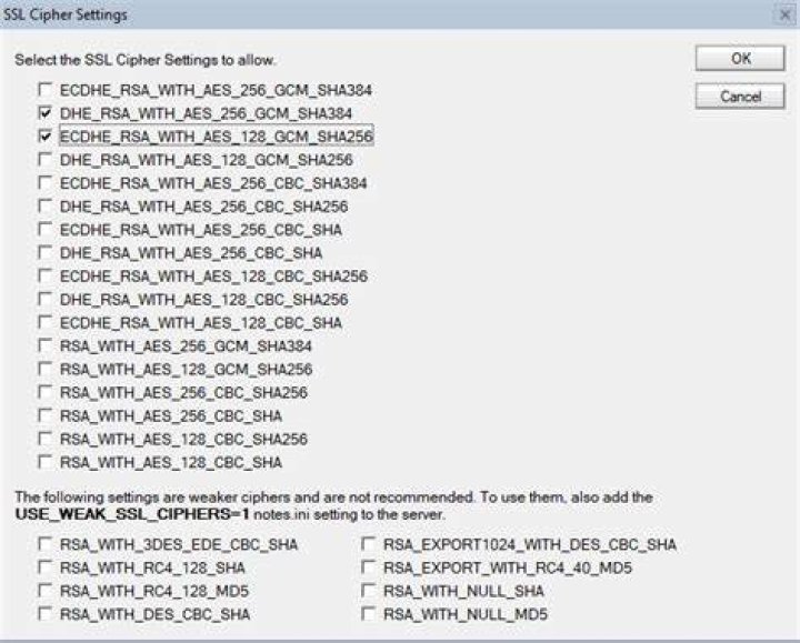 Where do I find SSL ciphers?