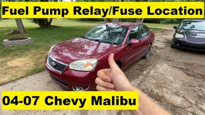 Where is the fuel pump relay on a Chevy Malibu?