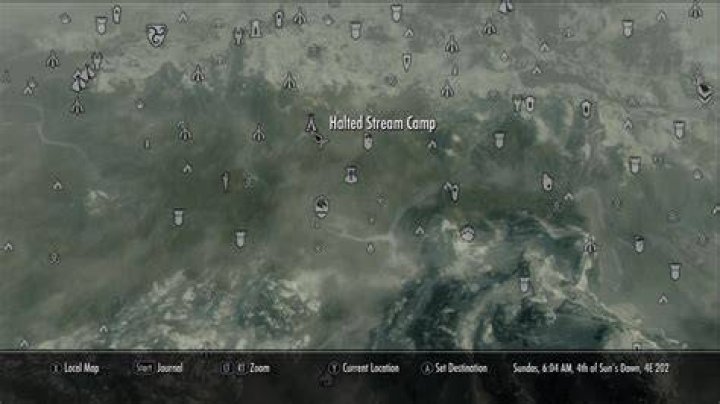 Where is the spike pit at Halted Stream Camp?