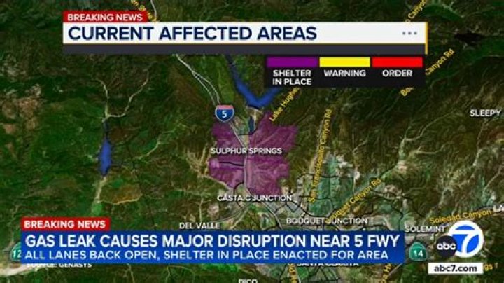 Where was the gas leak in California?