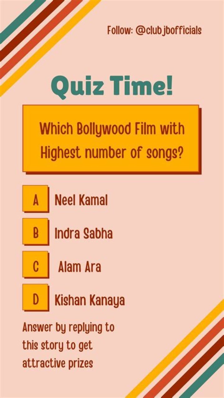 Which Bollywood movie has highest number song?