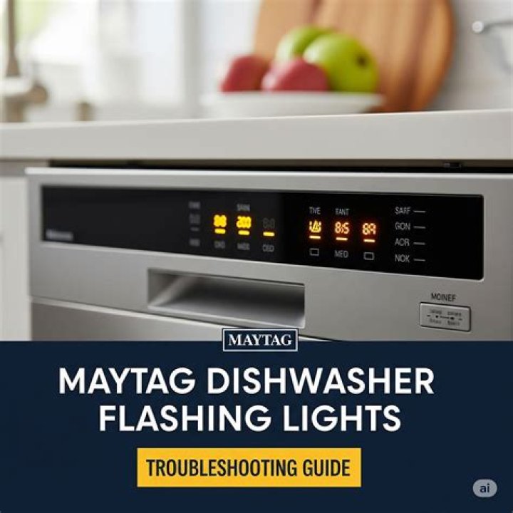 Why are 2 lights flashing on dishwasher?