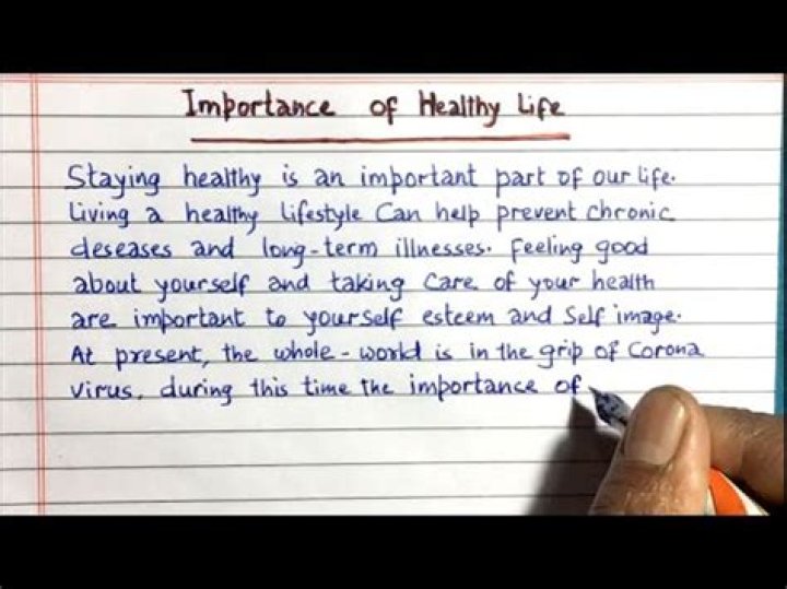 Why is healthy living important essay?