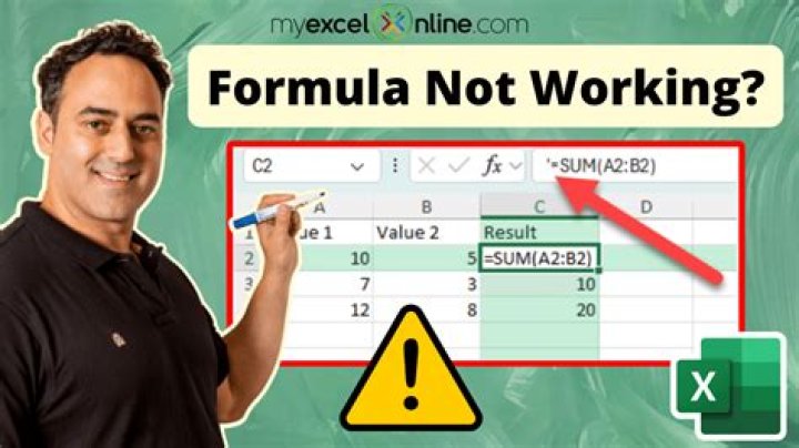 Why is my formula not calculating Excel?